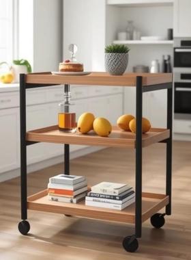 客厅桌可移动小几推33601车茶几双层边家用带轮子物置架沙发边几