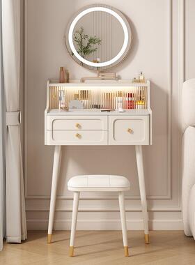 实新型木梳HT8KfnrP妆台60cm卧室小户型款法小式奶油风岩板迷你化
