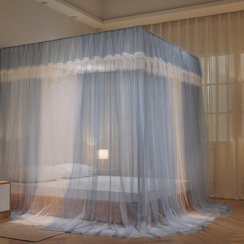 公主双层花边宫廷蚊XNJF-A类风帐1米8床落地家文帐a类防尘三用开