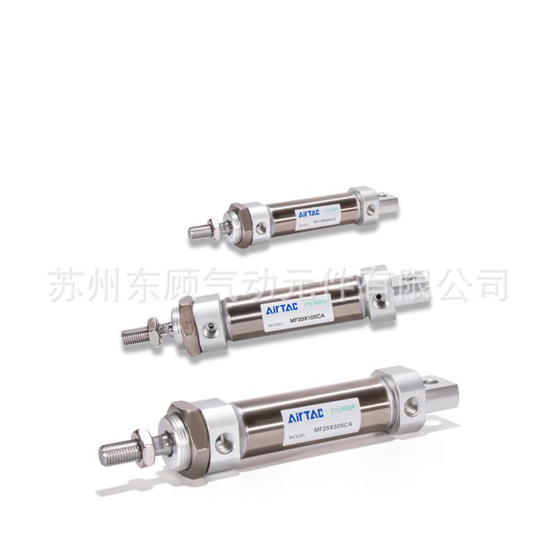 亚德客不锈钢迷你气缸MF32X25X50X75X100X125X150X175X200X250SCA