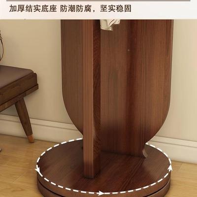 旋立式可移动穿衣转镜全PHY衣身试落地镜家用卧室挂帽架镜子一体