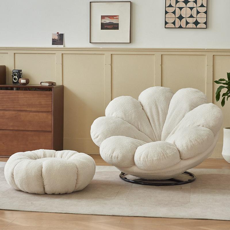 懒人沙发可躺可睡客小沙发舒旋花瓣厅沙发椅1阳转台卧室单适人沙