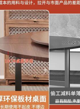 折叠餐桌家约用LVI店多功能可折叠厅移动圆形饭桌简酒客聚会大圆