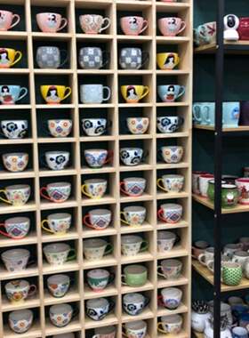 定制实木格架墙上置小物架挂收纳柜茶壶壁985子展示架饰品创意格