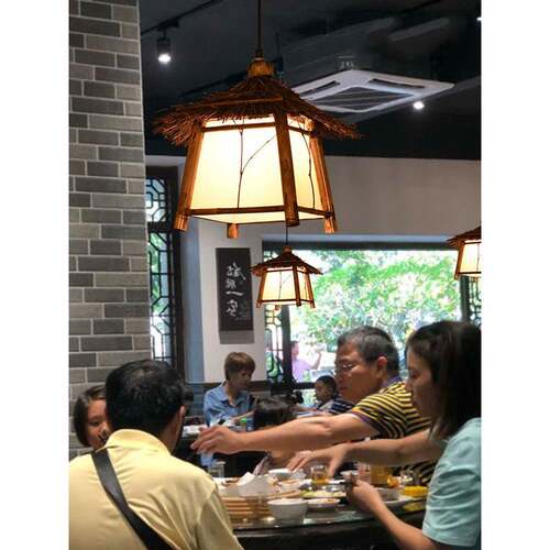 竹艺意个性农创家乐民农庄复古风吊灯59776宿客栈走廊过道台阳竹