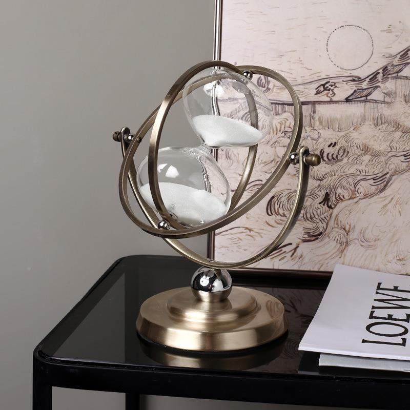 轻奢书旋20210720漏转沙计时器高档办公室桌家居客厅视电柜柜装饰