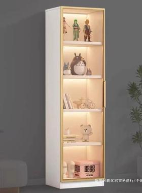 书展示柜可柜移动落地一体组合物SEH酒窄柜家用客厅边透置明玻璃