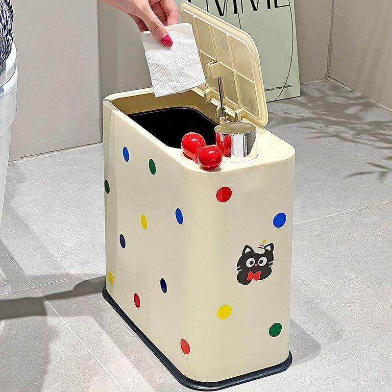 卫生间高厕所垃圾桶家用夹容缝颜值PDD77569可爱收纳客厅篓厨房卧