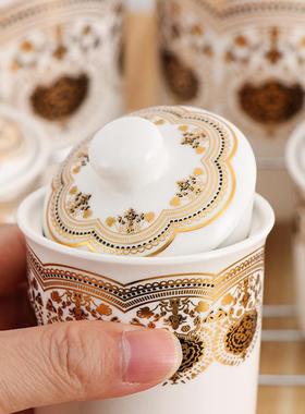 现代简约粮陶21232瓷密封罐厨件套瓷罐收七纳盒五谷杂具储存罐调