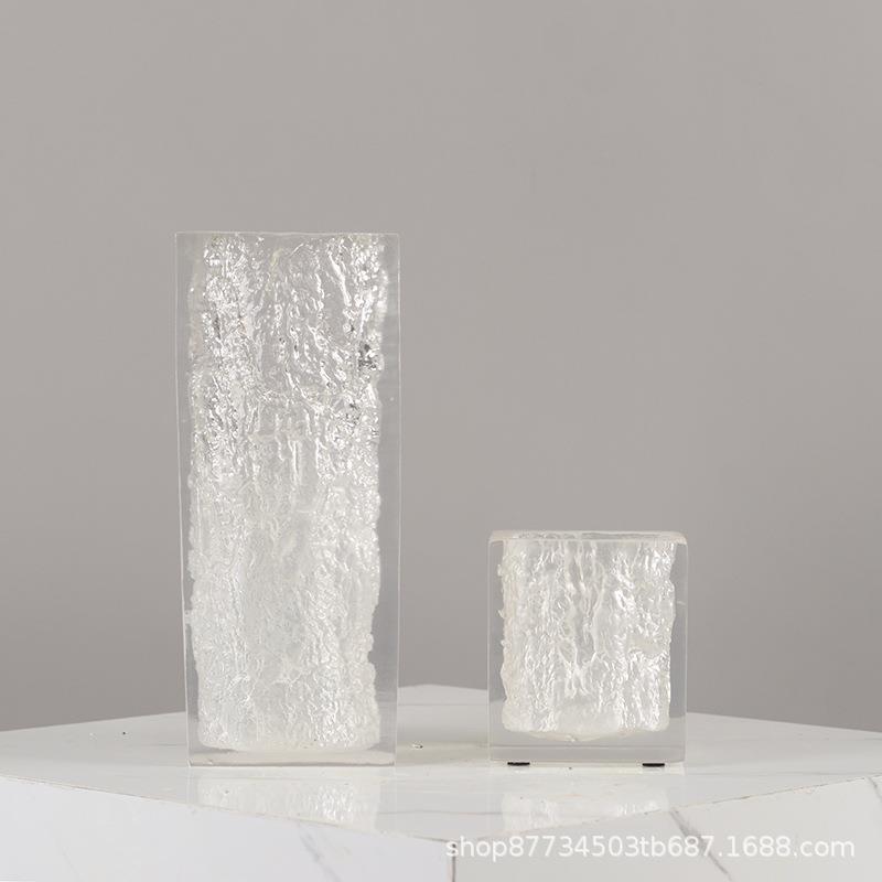 现代简璃客约摆花瓶花器样板房售楼处酒店厅琉软436装工艺装饰品