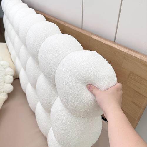 小雪床头包靠背垫球榻榻米无头软靠垫奶油风2025新床款大靠F97S9S