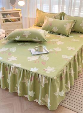 2025保新全CFO棉公主风床裙单件纯款棉加床厚罩床垫护套防尘