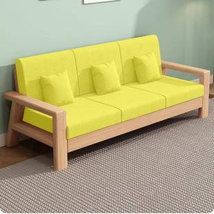 KUN家现代简约新中式 实木沙发木用客厅实全小户型组合三人位榉木