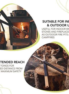 火钳壁炉钳叠AL651351防火钳爪室抓夹内/室外壁炉工折具fireplact