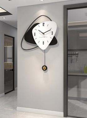 新款创意钟表客厅挂钟轻YH291奢现代家用时尚餐时约厅简石英钟挂