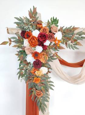 礼拱门花艺三件套迎宾假花拱形牌门户装饰场景婚布置LM2403婚外礼