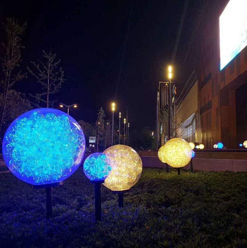 led户外不锈钢圆球景观灯 广场亮化装饰草坪灯球中球铜线灯插地灯