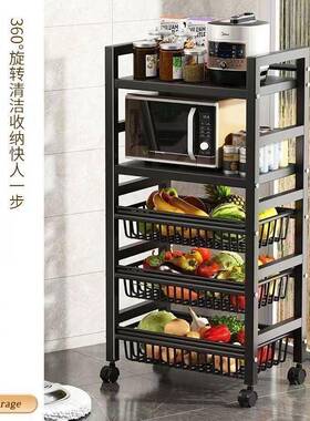 多功厨房能置物188024架落地超特厚用多层收纳蔬菜微波炉家储物厚