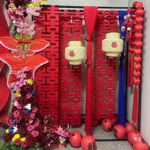 新中式婚拱礼门54510009降户外庭院婚庆布置道具婚房晨袍背装饰升