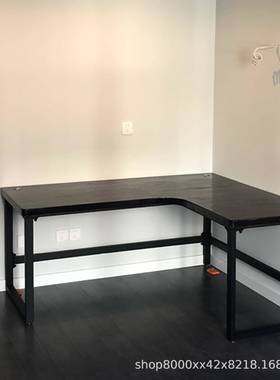 实木转书桌家用电脑桌L角型角桌HMV拐子靠墙角现写代简约办公桌字
