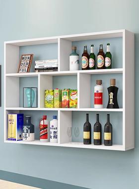 餐厅酒柜挂店专用酒酒架壁挂层柜书架置KLU物架壁隔板装饰饭店多