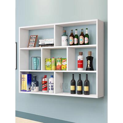 餐厅酒柜挂店专用酒酒架壁挂层柜书架置KLU物架壁隔板装饰饭店多