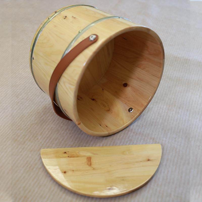 跨境木手提111泡脚洗桶一件起批香柏木脚木木桶家用实泡脚盆足浴