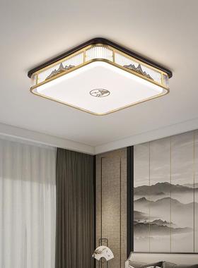 新客厅吸顶中灯中28404国风餐厅书灯现代大气卧室家用式乌房檀实