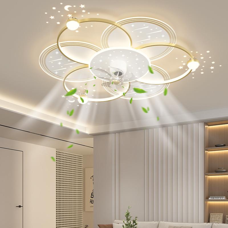 风扇1吸顶灯202新款简约灯现5代星空轻客厅灯广东中山奢吊扇具套