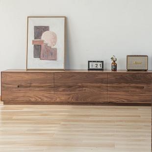 全木厅北美黑矮胡桃实樱桃木电DSG 304视柜低柜客简约现代家具