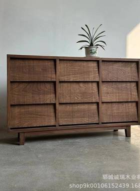 方板老榆木斗柜储物柜带抽IPU屉客厅地边柜实木九斗北落柜老门餐