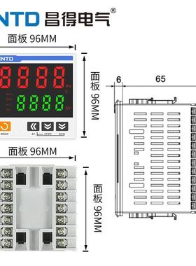 CNT显D温控仪CTN4L-461数智能制双输出温度控304器PI6D面板9*96