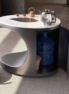 台茶桌椅组合小阳户型岩板茶ULI台桌代简约烧水壶一家体用泡现茶