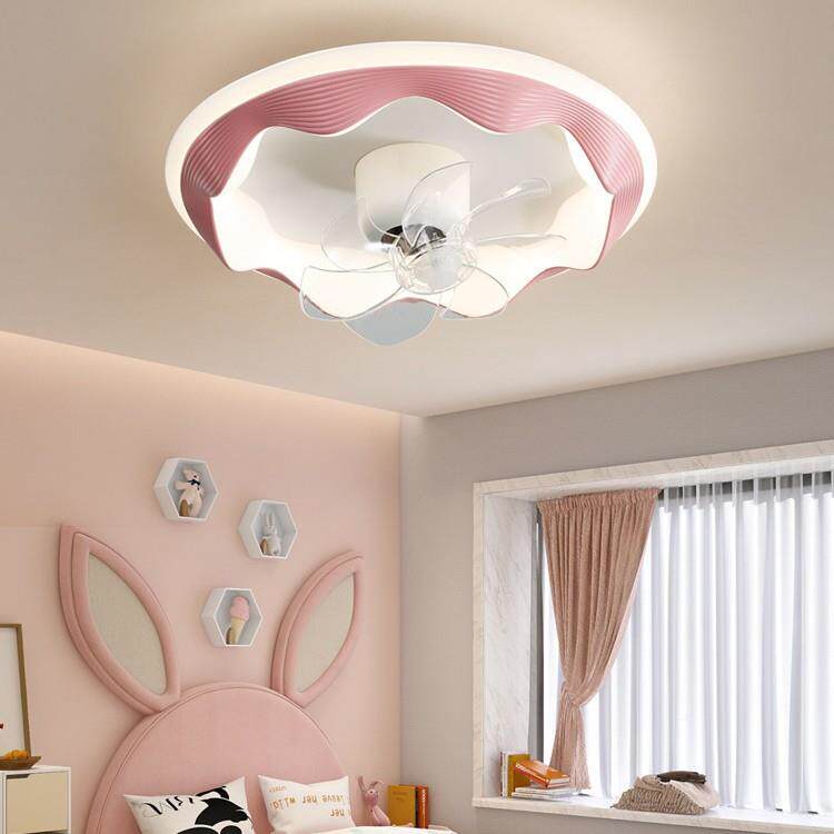 卧室8821头风扇灯2025年新款房间吸顶体摇电扇灯智能童房一灯带风
