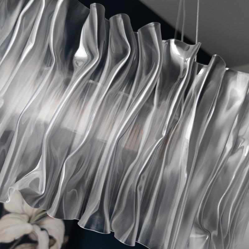 新亚灯5克餐力简约款圆形厅艺术吊不锈钢卧室书房客厅创意设计师