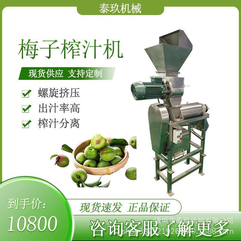 梅子破碎榨汁机梅子果酒榨汁设备橘子压榨打碎机黑加仑螺旋挤汁机