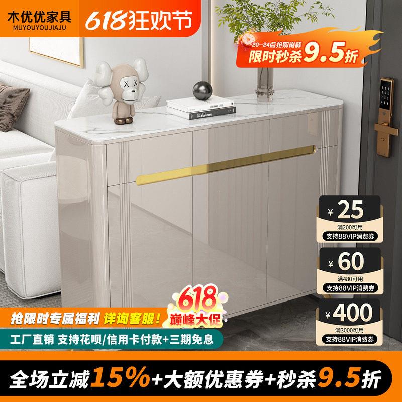 进门鞋柜家用门口室内大容量收纳储物入户玄关柜一体双面隔断柜子