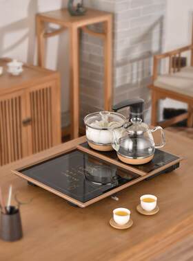全自动上水嵌入式内嵌茶盘茶具套装镶嵌茶桌家用台式茶台53x38
