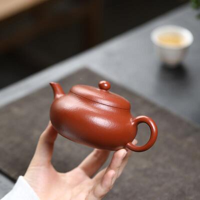紫砂实壶宜兴原矿20目粗砂朱泥家用102058香泡茶大口用香玉壶190m