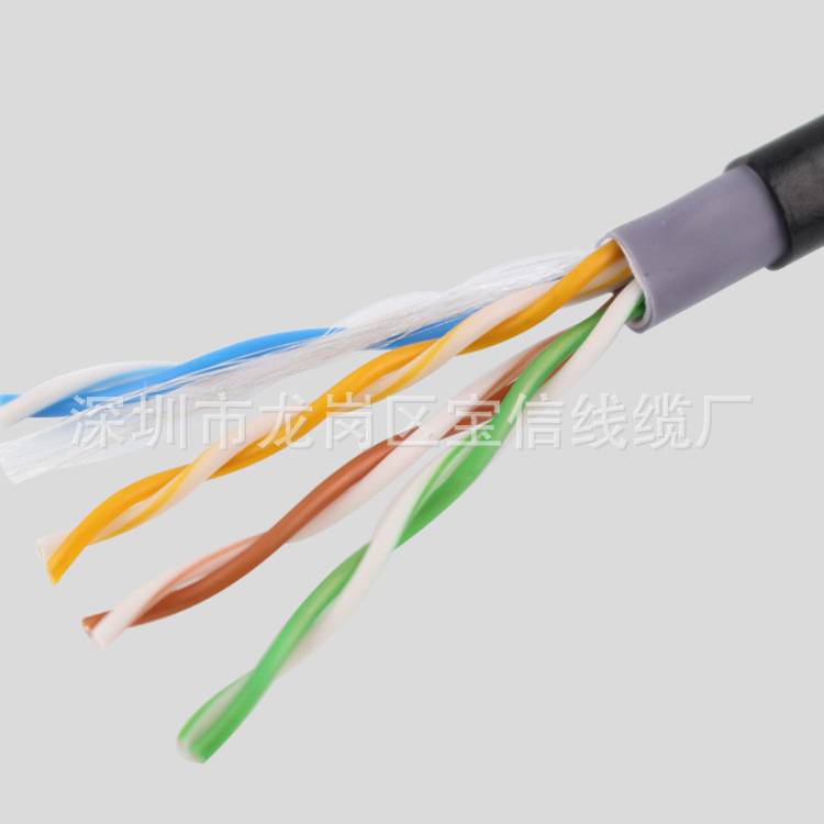 Cat5e CCA室外超五类非屏蔽网线铜包铝材质双绞线缆POE监控通讯线