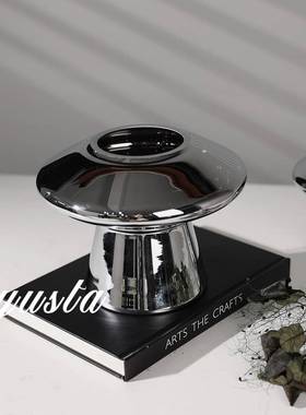 件几玻璃简餐约客厅茶插干花瓶厅吧台柜花器别墅样板间摆GXS软装