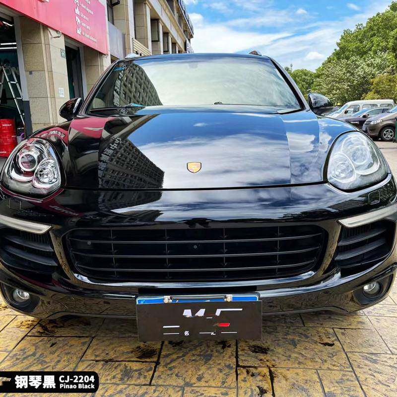 364水黑晶钢琴亮面汽车全车改贴车身色整膜车漆面改装保护膜车衣