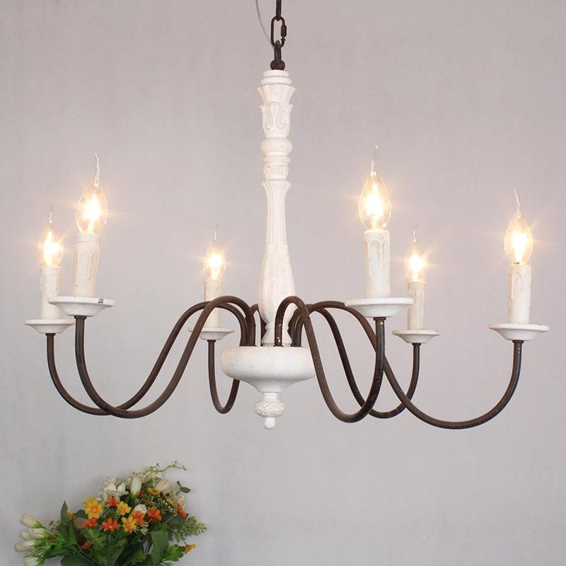 美231厅式乡村蜡烛餐厅复古吊灯日式中古田园法式室欧式卧客木原