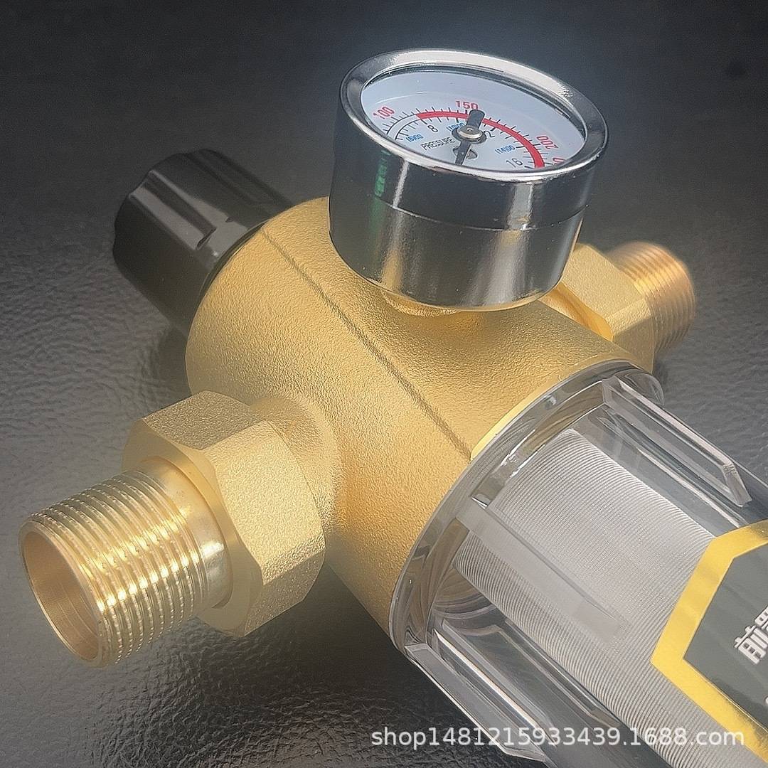 全铜前置过滤器全屋净水带稳压系统6T吨大通量铜接头PPR接头调流