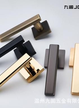 固室内锌D32-S963金静音木分门体锁实木房门执手美式卧室九把手合