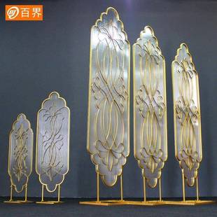 饰 布置道XIX具装 百庆界新婚道铁艺屏风背景中式 婚具礼舞台场景款