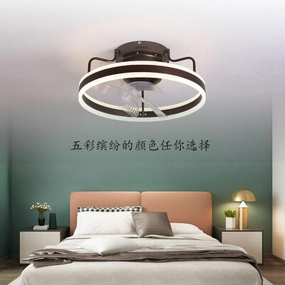 摇吸顶风扇灯可家用客厅卧餐厅头电扇隐形无品牌/轻奢吊扇灯带风