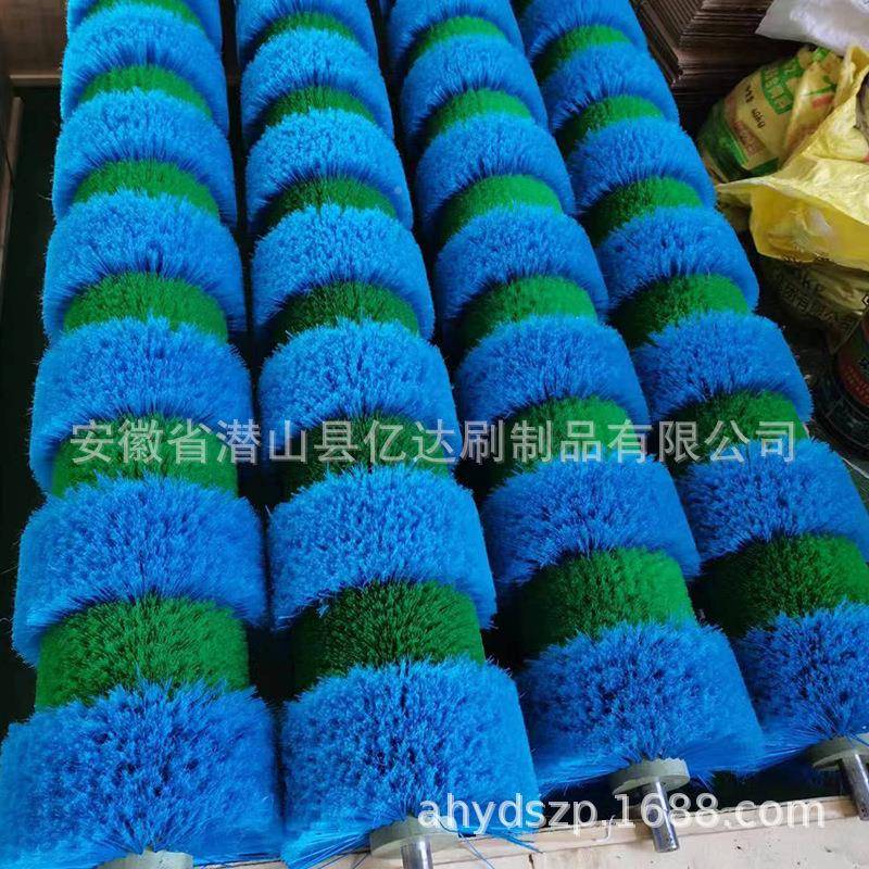 洗刷车机刷辊QCJ开花丝高低毛洗车刷毛矿靴用洗机刷辊彩色尼龙辊