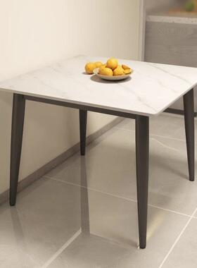 意式休岩板正方形HOQ餐桌椅组合户小型现代简桌约家用阳台餐厅闲