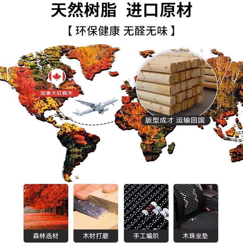 汽靠腰靠腰靠背垫夏季车内车座椅可调UOW节气囊支撑腰部护木珠枕